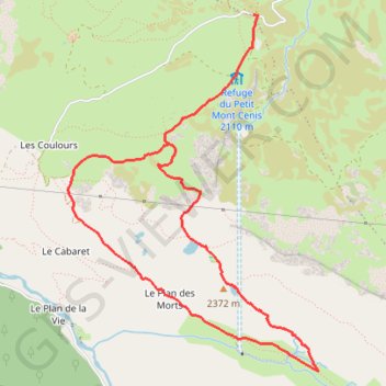Itinéraire Lac Perrin, distance, dénivelé, altitude, carte, profil, trace GPS