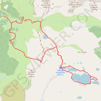 Itinéraire Rando deux jours en boucle, distance, dénivelé, altitude, carte, profil, trace GPS