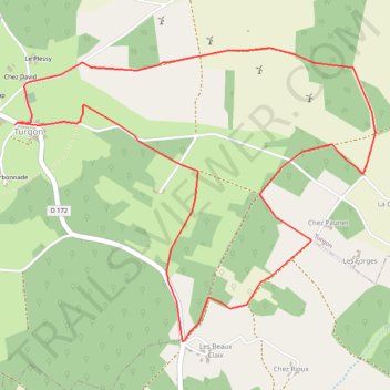 Itinéraire Turgon sentier des sangliers, distance, dénivelé, altitude, carte, profil, trace GPS