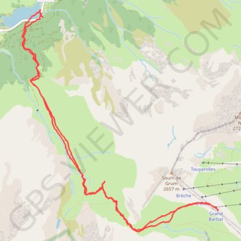 Itinéraire Lac d'Estaing - Crète du Lis, distance, dénivelé, altitude, carte, profil, trace GPS