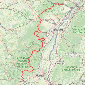 Itinéraire GR53 GR5, distance, dénivelé, altitude, carte, profil, trace GPS