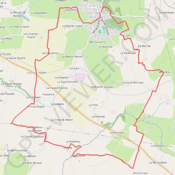 Itinéraire Saint Germain en Cogles, distance, dénivelé, altitude, carte, profil, trace GPS