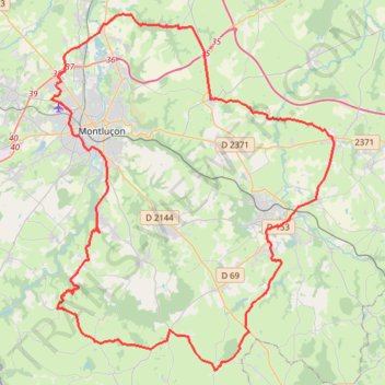 Itinéraire ST THERENCE-ARPHEUILLES-RONNET-COMMENTRY-DOYET-8962918, distance, dénivelé, altitude, carte, profil, trace GPS