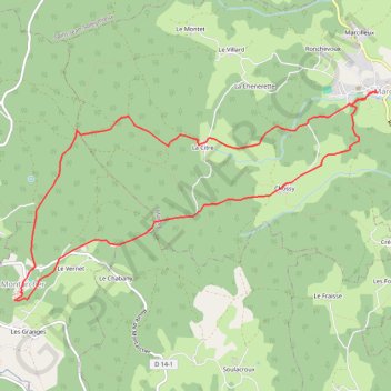 Itinéraire Marols Montarcher Marols, distance, dénivelé, altitude, carte, profil, trace GPS