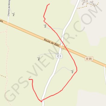 Itinéraire trame_4, distance, dénivelé, altitude, carte, profil, trace GPS