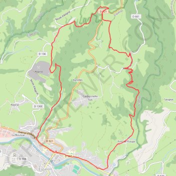 Itinéraire Combefouillouse,Nasbinals,Flaujac, distance, dénivelé, altitude, carte, profil, trace GPS