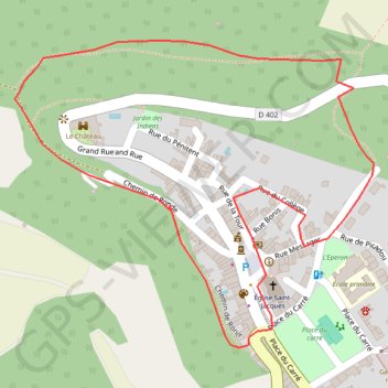 Itinéraire Beauville, promenade autour des remparts - Pays de l'Agenais, distance, dénivelé, altitude, carte, profil, trace GPS