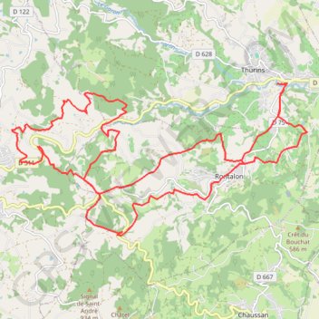 Itinéraire Le hameau fortifié de Rochefort, distance, dénivelé, altitude, carte, profil, trace GPS