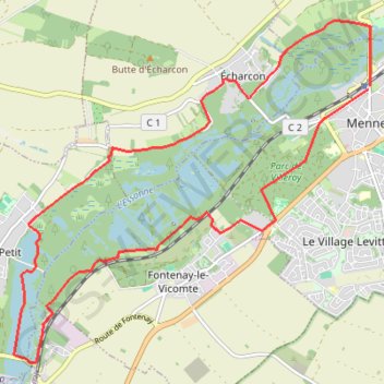 Itinéraire Boucle des étangs de Mennecy, distance, dénivelé, altitude, carte, profil, trace GPS