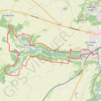 Itinéraire Etampes Saint Martin Chalo, distance, dénivelé, altitude, carte, profil, trace GPS