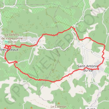 Itinéraire Entrecasteaux-Saint Antonin, distance, dénivelé, altitude, carte, profil, trace GPS