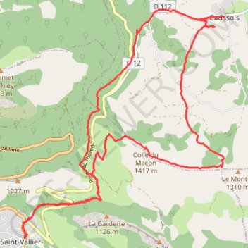 Itinéraire Colle du Maçon, distance, dénivelé, altitude, carte, profil, trace GPS