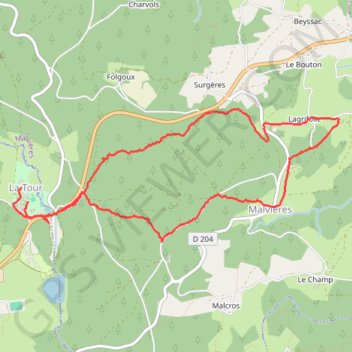 Itinéraire Malvières, distance, dénivelé, altitude, carte, profil, trace GPS