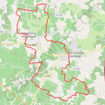Itinéraire Saint Girons d'Aiguevives, distance, dénivelé, altitude, carte, profil, trace GPS