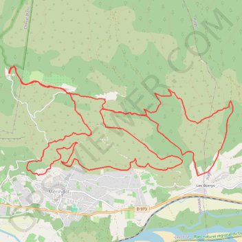 Itinéraire Les balcons de Mérindol, distance, dénivelé, altitude, carte, profil, trace GPS