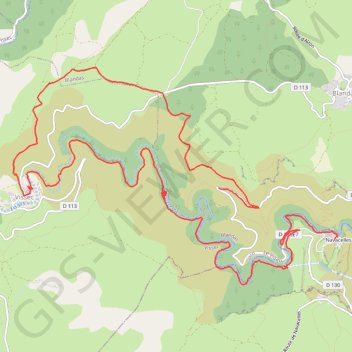 Itinéraire Cirque de navacelles, distance, dénivelé, altitude, carte, profil, trace GPS
