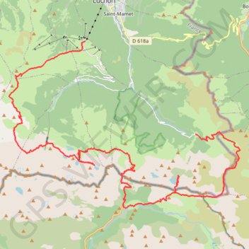 Itinéraire Bivouac - Luchon, distance, dénivelé, altitude, carte, profil, trace GPS