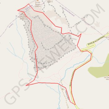 Itinéraire Jallouvre par l'arrete des bouquetins, distance, dénivelé, altitude, carte, profil, trace GPS