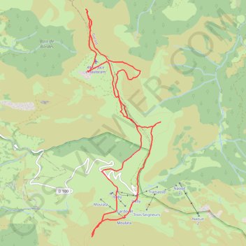 Itinéraire Hautacam - Soum de Maucasau, distance, dénivelé, altitude, carte, profil, trace GPS