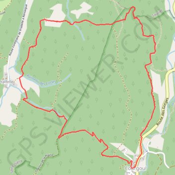 Itinéraire Le tour du pic de Cluzel - Courgoul, distance, dénivelé, altitude, carte, profil, trace GPS