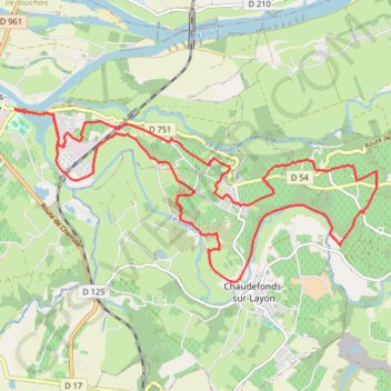Itinéraire Vallée du Layon - Corniche Angevine, distance, dénivelé, altitude, carte, profil, trace GPS