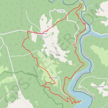 Itinéraire Une histoire au fil de l'eau - Confolent-Port-Dieu - Pays de Haute Corrèze, distance, dénivelé, altitude, carte, profil, trace GPS