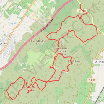 Itinéraire Sur la Gardiole, distance, dénivelé, altitude, carte, profil, trace GPS
