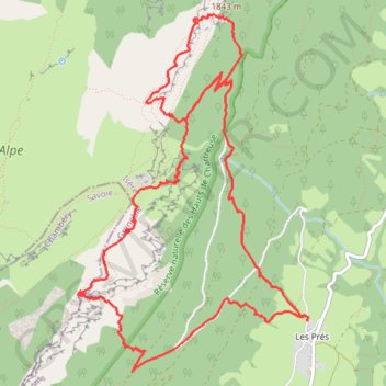Itinéraire Pas de la Rousse et Rochers des Belles Ombres (Chartreuse), distance, dénivelé, altitude, carte, profil, trace GPS