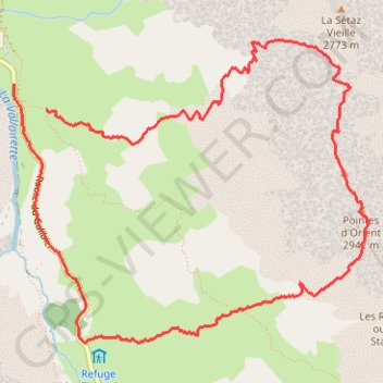 Itinéraire Pointes d'Orient, distance, dénivelé, altitude, carte, profil, trace GPS