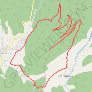 Itinéraire Les Planeaux - Chamaloc, distance, dénivelé, altitude, carte, profil, trace GPS