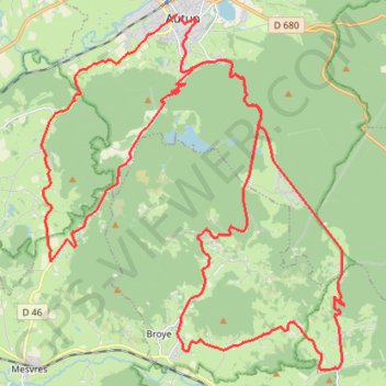 Itinéraire Du denivelé sans s'éloigner d'Autun, distance, dénivelé, altitude, carte, profil, trace GPS