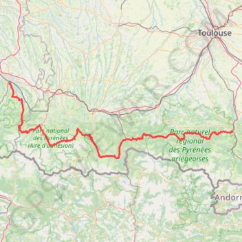 Itinéraire Paux_Foix_342_5h19, distance, dénivelé, altitude, carte, profil, trace GPS