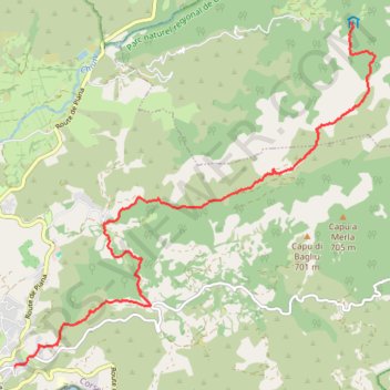 Itinéraire Mare e Monti - De E Case à Cargèse, distance, dénivelé, altitude, carte, profil, trace GPS