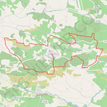 Itinéraire Rando Donazac, distance, dénivelé, altitude, carte, profil, trace GPS