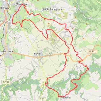 Itinéraire Vallée du Viaur et du Vioulou - 22013 - UtagawaVTT.com, distance, dénivelé, altitude, carte, profil, trace GPS