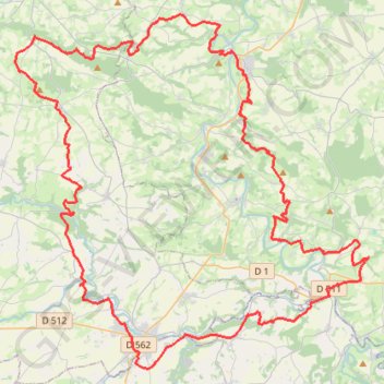 Itinéraire GRP Tour de la Suisse Normande, distance, dénivelé, altitude, carte, profil, trace GPS