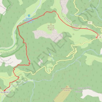 Itinéraire Mont Barral gr3, distance, dénivelé, altitude, carte, profil, trace GPS