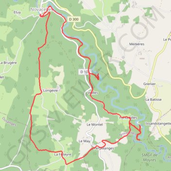 Itinéraire D, distance, dénivelé, altitude, carte, profil, trace GPS