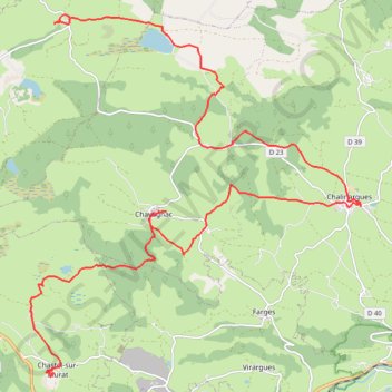 Itinéraire De Fortuniès à Chastel-sur-Murat via le Lac du Pêcher, distance, dénivelé, altitude, carte, profil, trace GPS
