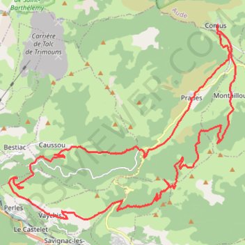 Itinéraire Du pais Ailleu au pais d'Ax, distance, dénivelé, altitude, carte, profil, trace GPS