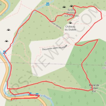 Itinéraire Arche d'Alliance - Grotte d'Amour, distance, dénivelé, altitude, carte, profil, trace GPS