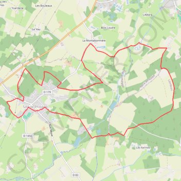 Itinéraire Circuit autour de Sillé-le-Philippe, distance, dénivelé, altitude, carte, profil, trace GPS
