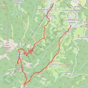 Itinéraire Monte Malanotte - Monte Moro, distance, dénivelé, altitude, carte, profil, trace GPS
