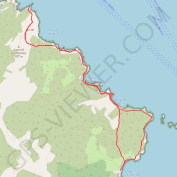 Itinéraire De Tamarone à la Tour d'Agnelo, distance, dénivelé, altitude, carte, profil, trace GPS