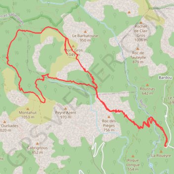 Itinéraire Le Mont Gros, distance, dénivelé, altitude, carte, profil, trace GPS