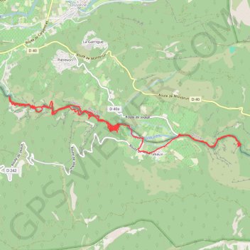 Itinéraire Aqua-randonnées dans le Toulourenc, distance, dénivelé, altitude, carte, profil, trace GPS
