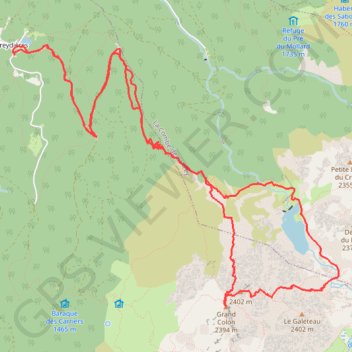 Itinéraire Grand Colon, distance, dénivelé, altitude, carte, profil, trace GPS