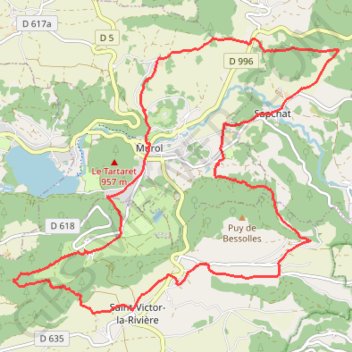 Itinéraire Autour de Murol, distance, dénivelé, altitude, carte, profil, trace GPS