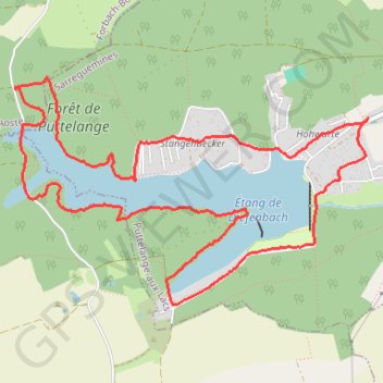 Itinéraire Autour de l'étang de diefenbach par la spitze, distance, dénivelé, altitude, carte, profil, trace GPS