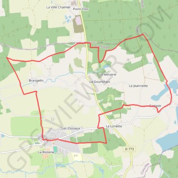 Itinéraire Le château de Comper - Concoret, distance, dénivelé, altitude, carte, profil, trace GPS